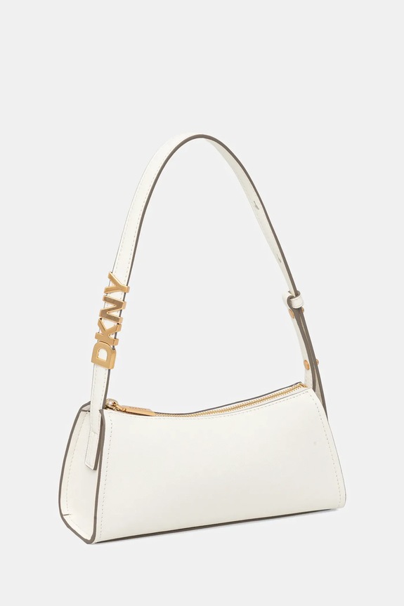 Kožená kabelka Dkny R433YG57 béžová SS26