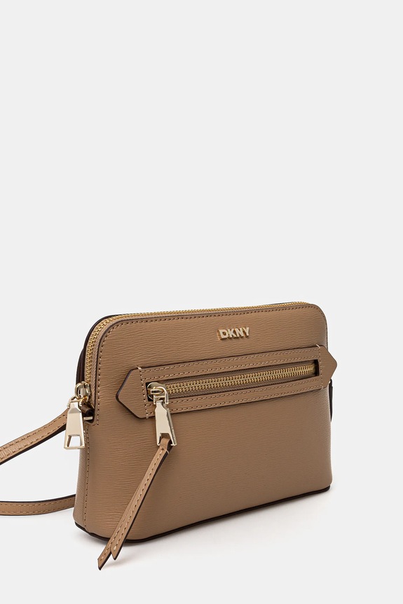 Kožená kabelka Dkny R42EKE17 béžová SS25