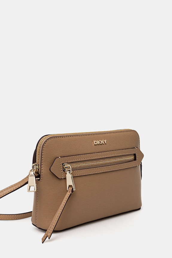Kožená kabelka Dkny R42EKE17 béžová SS25