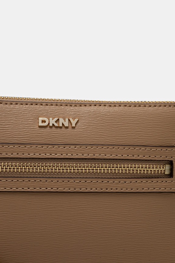 Kožená kabelka Dkny béžová R42EKE17