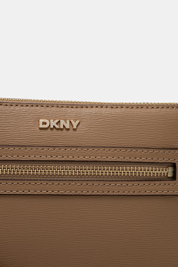 Kožená kabelka Dkny béžová R42EKE17