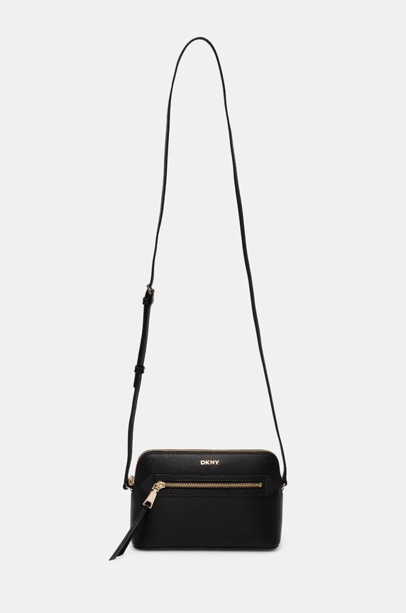 Δερμάτινη τσάντα Dkny R42EKE17 μαύρο SS25