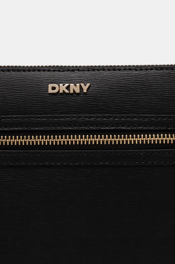 Δερμάτινη τσάντα Dkny R42EKE17 μαύρο