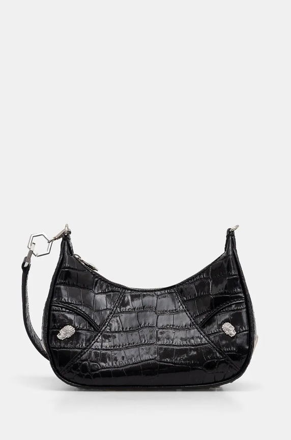 Кожаная сумочка Philipp Plein кожа чёрный AADA.WBA2034.PLE009N