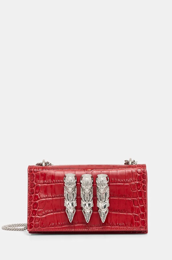 Шкіряна сумочка Philipp Plein аплікація червоний AADA.WBA2056.PLE010N