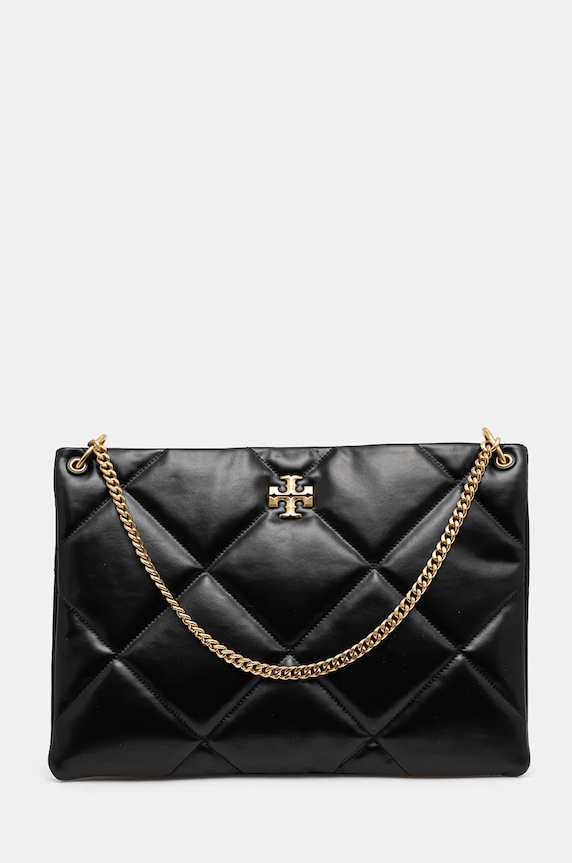 Kožená kabelka Tory Burch Kira Diamond přírodní kůže černá 155235.001