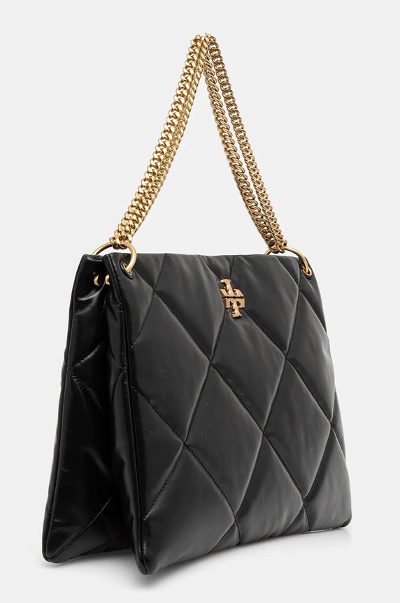 Kožená kabelka Tory Burch Kira Diamond 155235.001 černá AW24