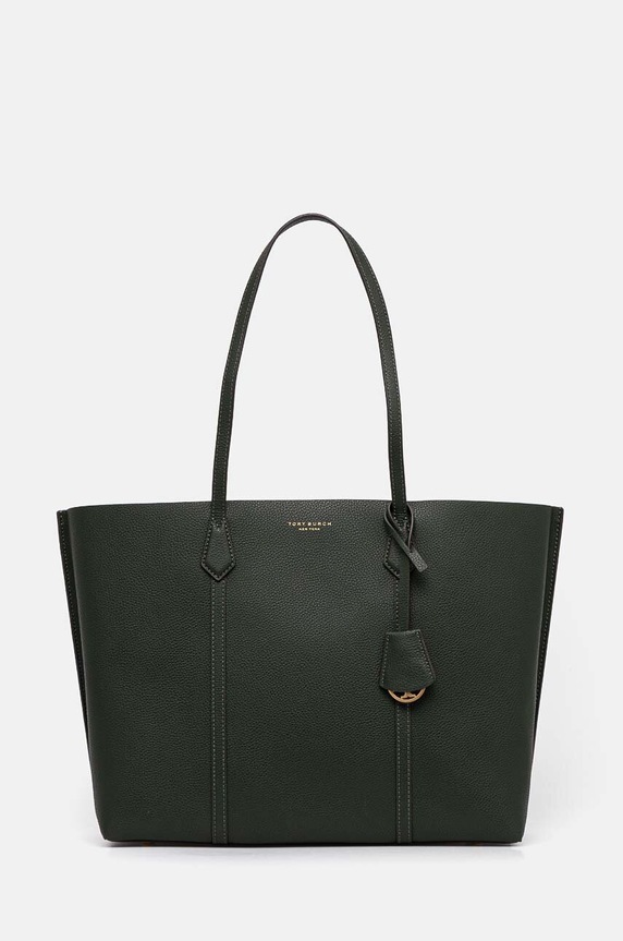 Tory Burch torebka skórzana Perry Triple-Compartment skóra licowa zielony 158531.312