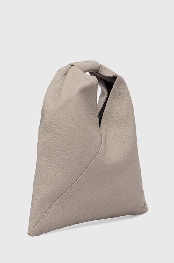 Кожена чанта MM6 Maison Margiela SB6WD0013.P4344 сив AA00