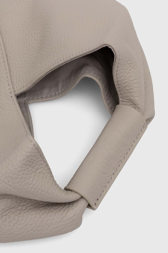 Кожена чанта MM6 Maison Margiela сив SB6WD0013.P4344