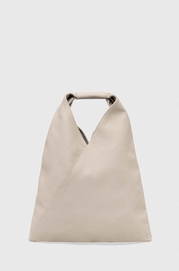 Kožená kabelka MM6 Maison Margiela přírodní kůže šedá S54WD0043.P4344