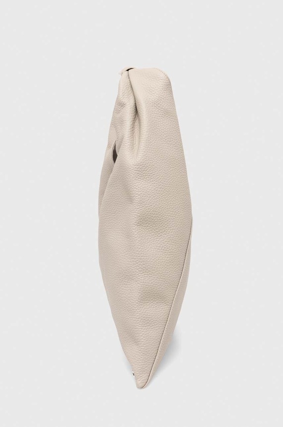 Kožená kabelka MM6 Maison Margiela S54WD0043.P4344 šedá AA00