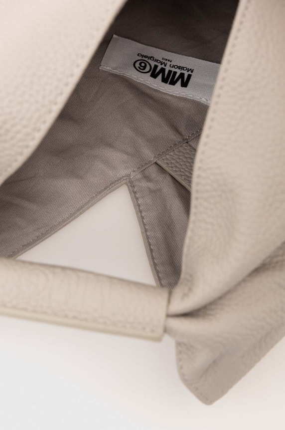 Kožená kabelka MM6 Maison Margiela S54WD0043.P4344 šedá