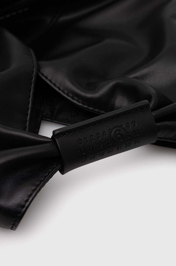 Δερμάτινη τσάντα MM6 Maison Margiela μαύρο SB6WD0026.P4313