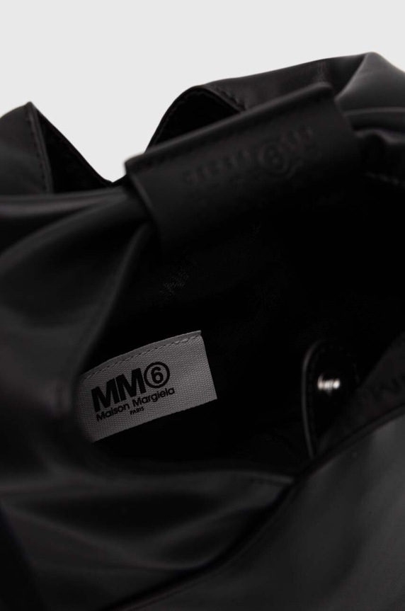 Δερμάτινη τσάντα MM6 Maison Margiela SB6WD0026.P4313 μαύρο