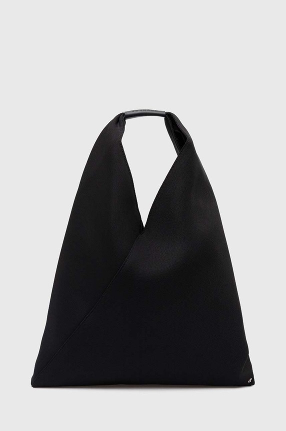 Чанта MM6 Maison Margiela гладка кожа черен S54WD0039.P6414