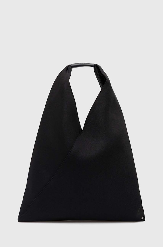 Чанта MM6 Maison Margiela гладка кожа черен S54WD0039.P6414