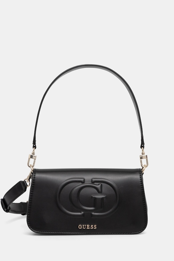 Torba Guess imitacija zrnate kože crna HWEVG9.51320