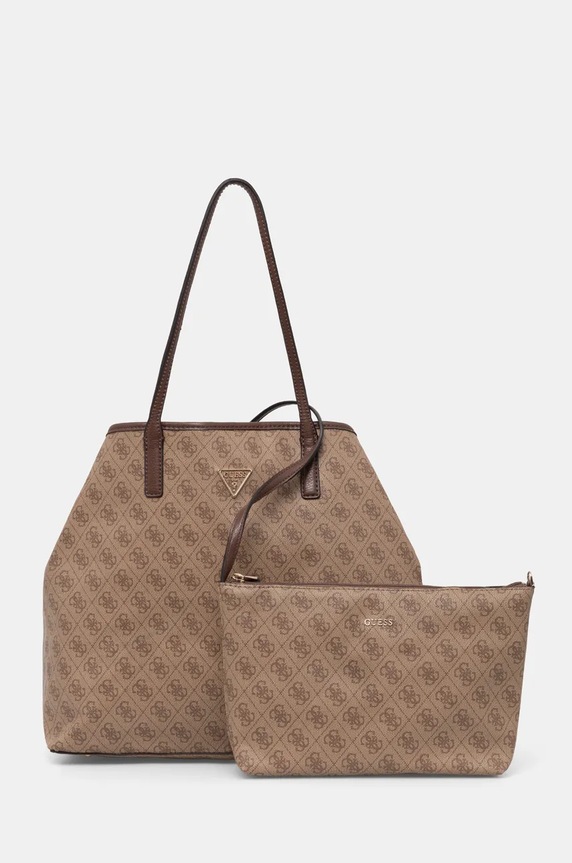 Τσάντα Guess υφασμάτινο καφέ HWESG9.51429