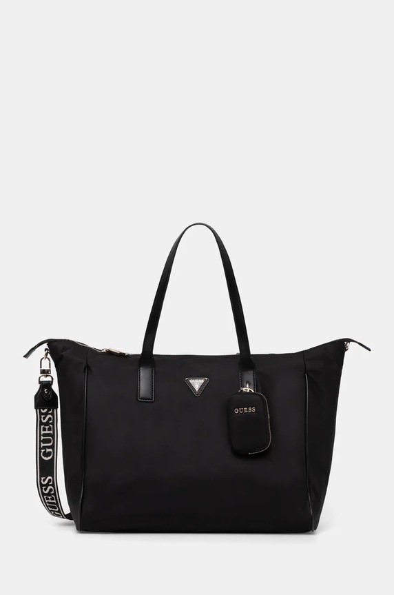 Τσάντα Guess υφασμάτινο μαύρο TWN934.40170