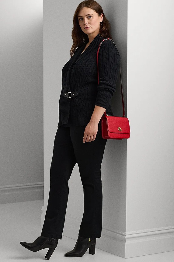 Usnjena torbica Lauren Ralph Lauren 431950822