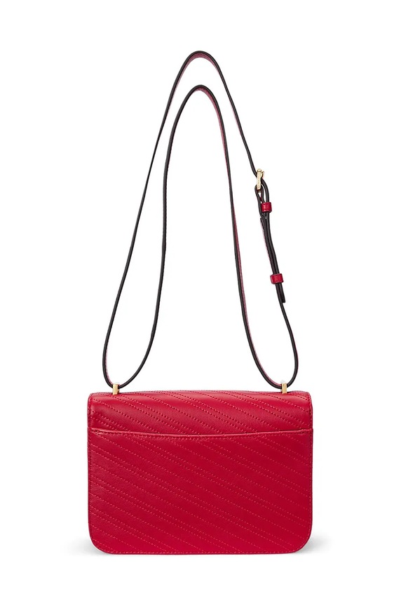 Usnjena torbica Lauren Ralph Lauren 431950822 rdeča AW24