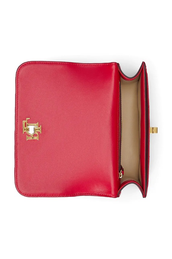 Usnjena torbica Lauren Ralph Lauren rdeča 431950822