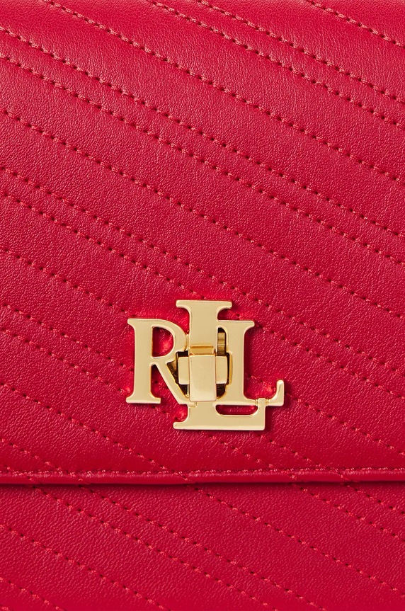 Usnjena torbica Lauren Ralph Lauren 431950822 rdeča