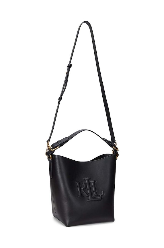 Doplňky Kožená kabelka Lauren Ralph Lauren 431950855 černá