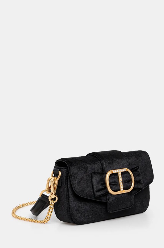 Velurová kabelka Twinset 242TD8270 černá AW24