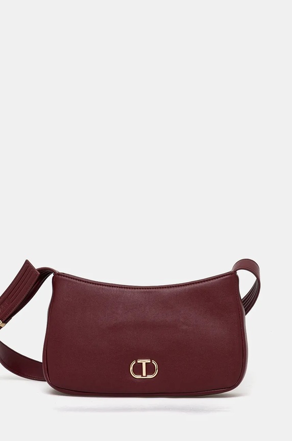 Torba Twinset bez uzorka bordo 242TD8322