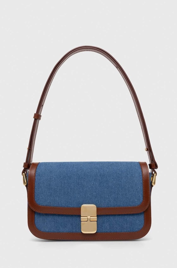 A.P.C. torebka sac grace baguette skóra licowa brązowy COHDH.F61615