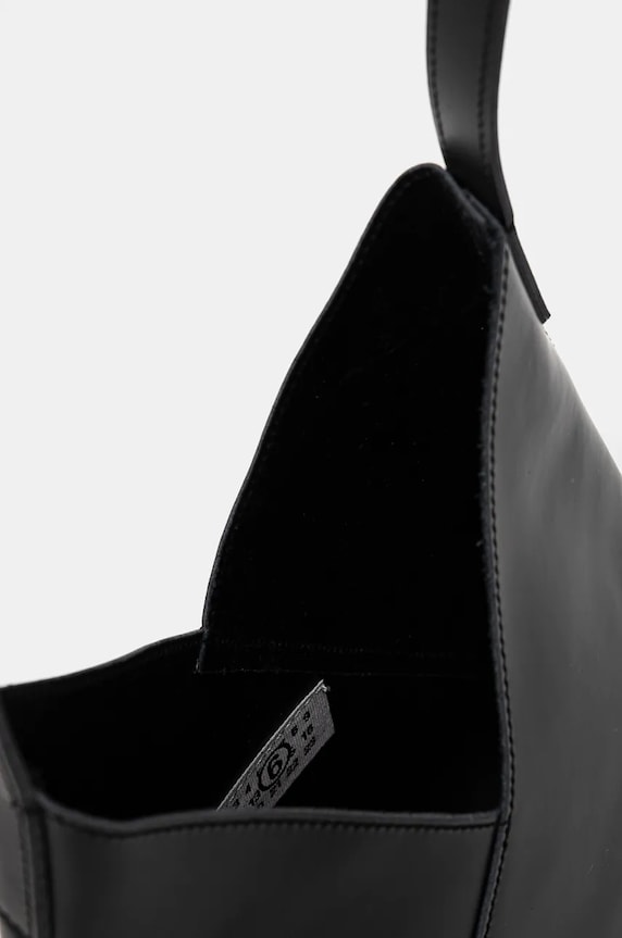 Kožená kabelka MM6 Maison Margiela SB6ZH0019.P7183 černá