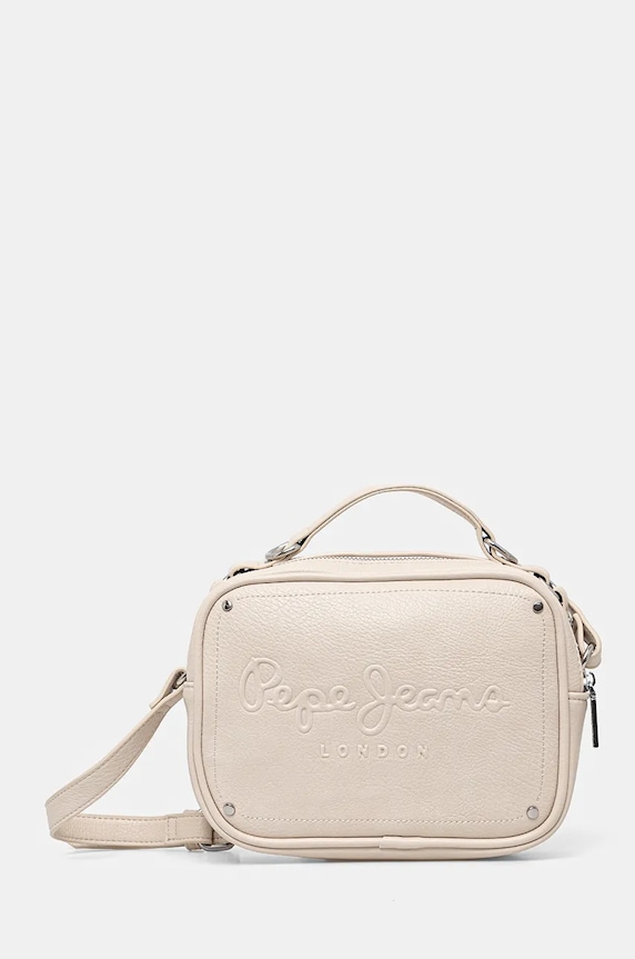 Τσάντα Pepe Jeans BASSY ICON απομίμηση λείου δέρματος λευκό PL031563