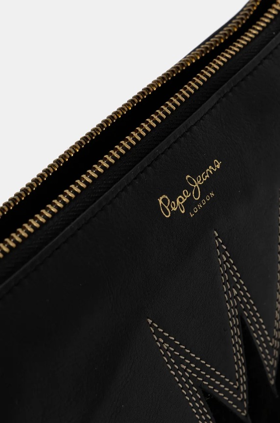 Kožená kabelka Pepe Jeans EDEN MAOS černá PL031567