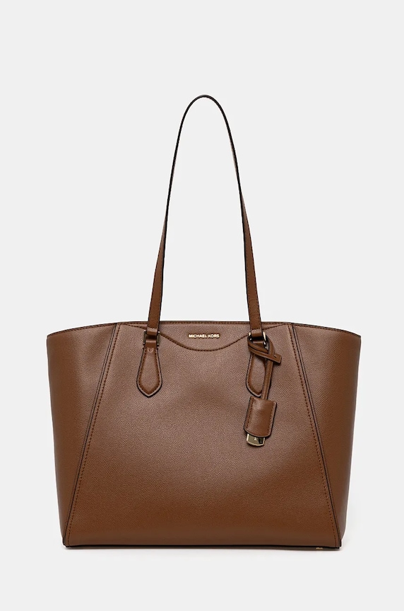 MICHAEL Michael Kors poseta de piele uni maro 30F4GTBT7L