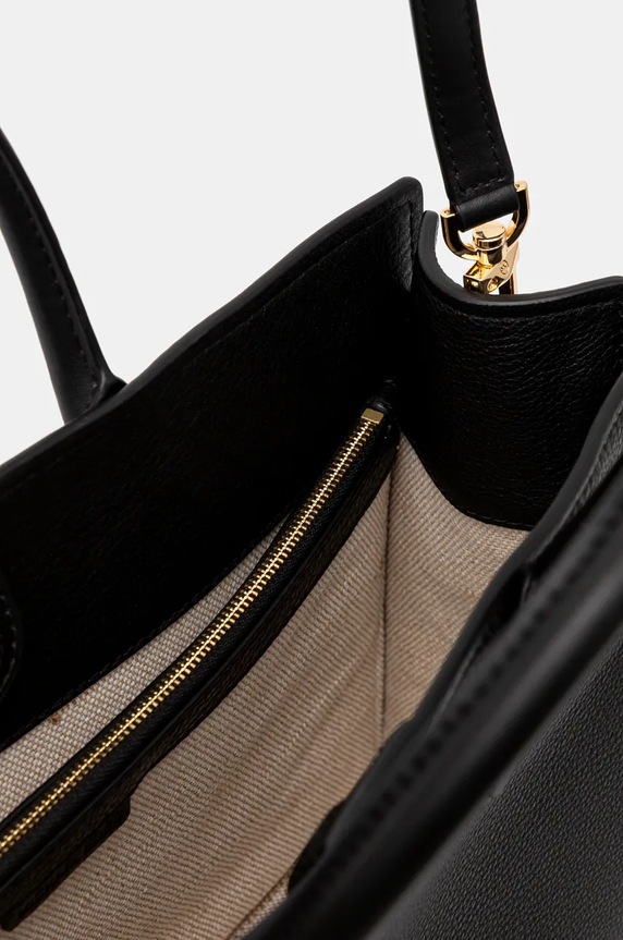 Kožená kabelka MICHAEL Michael Kors 30F4GETS2L černá