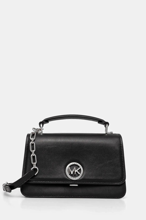 Kožená kabelka MICHAEL Michael Kors přírodní kůže černá 30T4SD8S6L