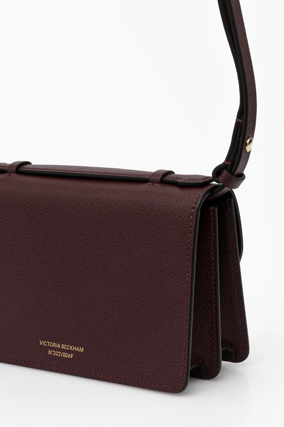 Akcesoria Victoria Beckham torebka skórzana B424AAC005975A bordowy
