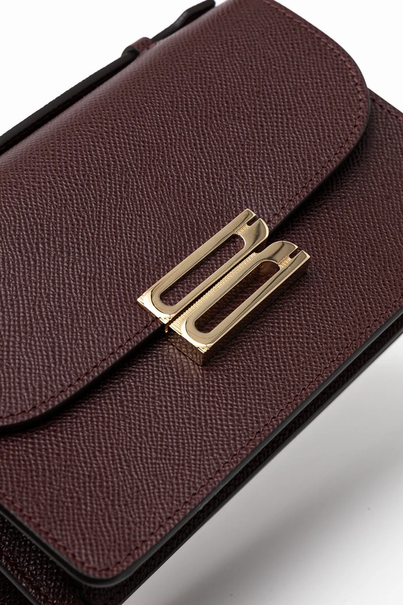 Victoria Beckham torebka skórzana B424AAC005975A bordowy
