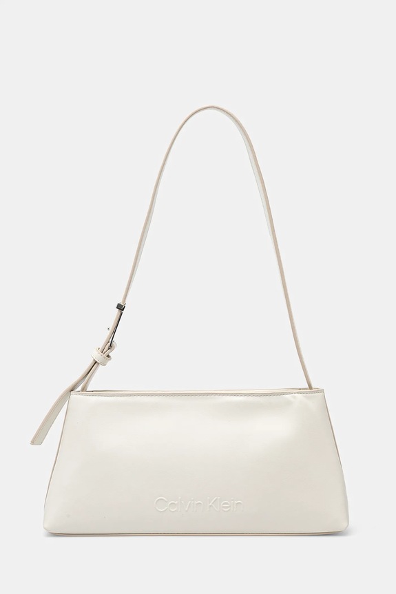 Calvin Klein torebka nie mieści A4 beżowy K60K612550
