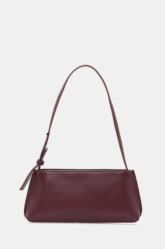 Calvin Klein torebka nie mieści A4 bordowy K60K612550