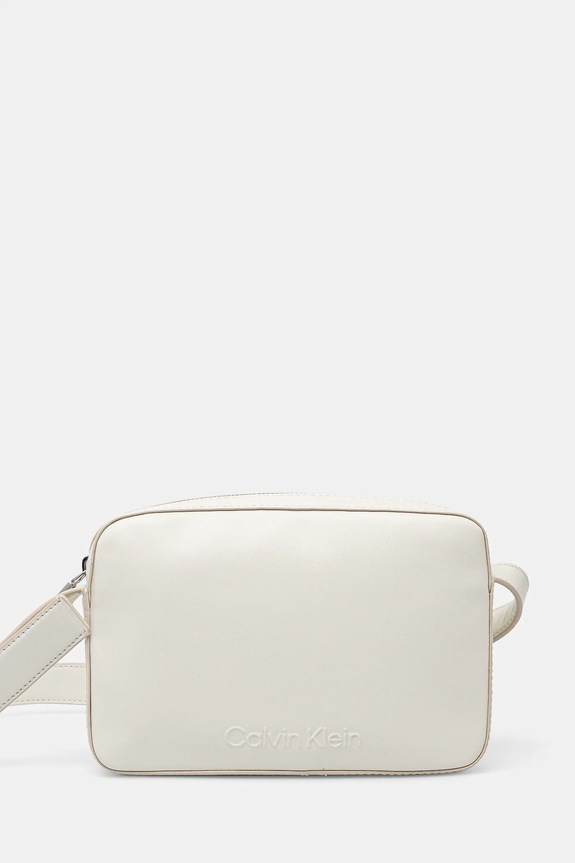 Calvin Klein torebka nie mieści A4 beżowy K60K612555