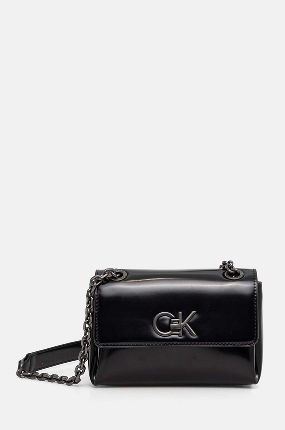 Calvin Klein torebka nie mieści A4 czarny K60K612558