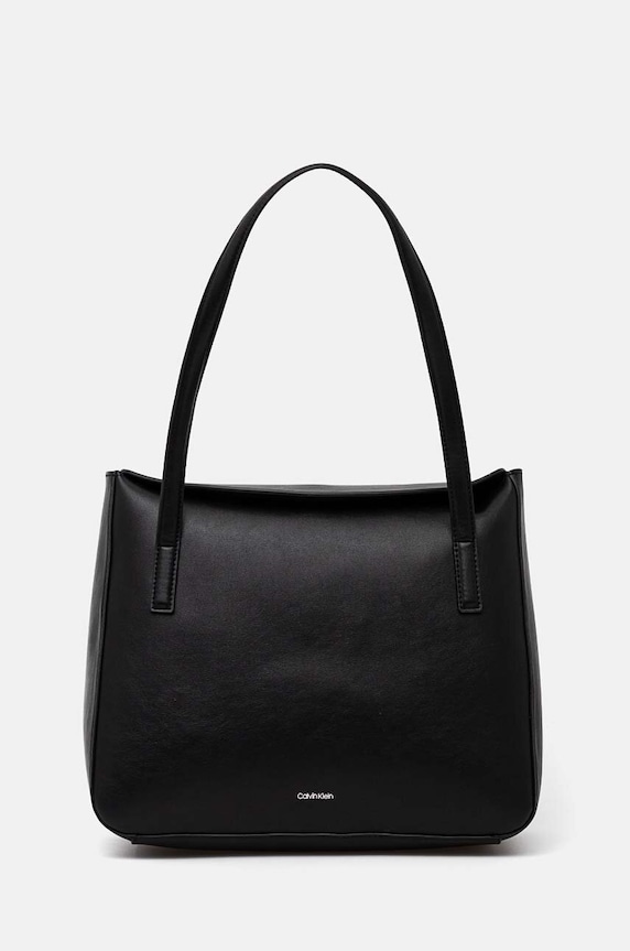 Kabelka Calvin Klein imitácia kože čierna K60K612577