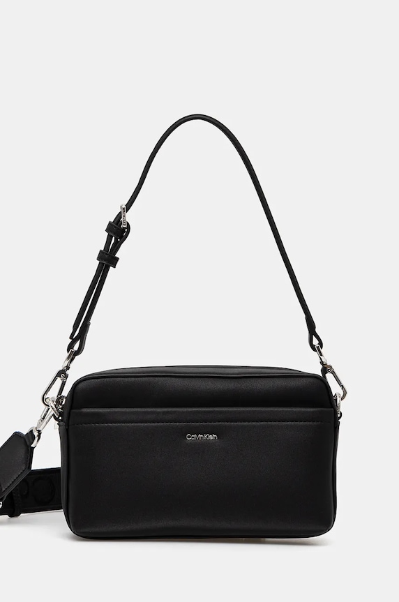 Calvin Klein torebka nie mieści A4 czarny K60K612901