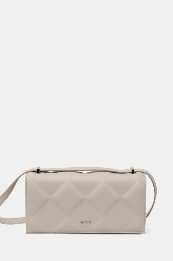 Kabelka Calvin Klein imitácia kože béžová K60K612905
