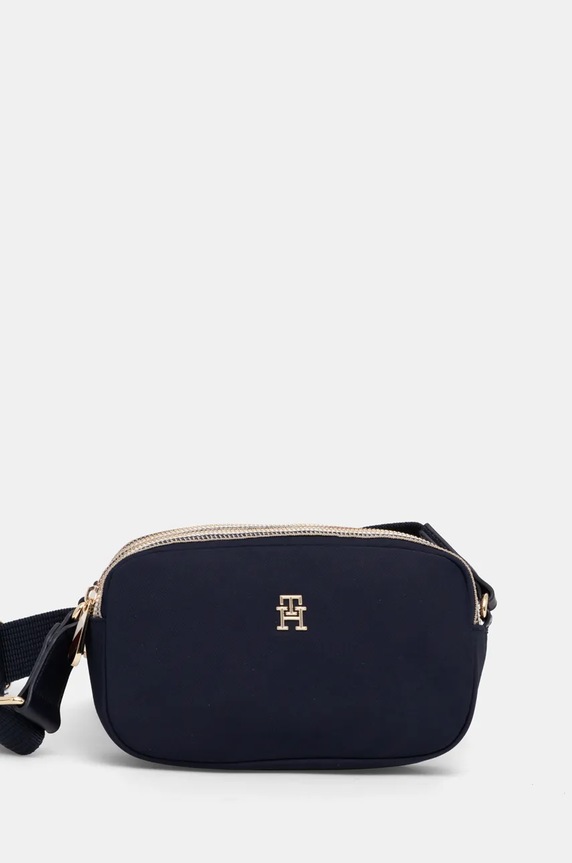 Kabelka Tommy Hilfiger jemný vzor námořnická modř AW0AW16483