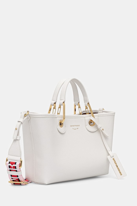 Emporio Armani torebka crossbody damska z imitacji skóry EW000361.AF12103 biały AA00