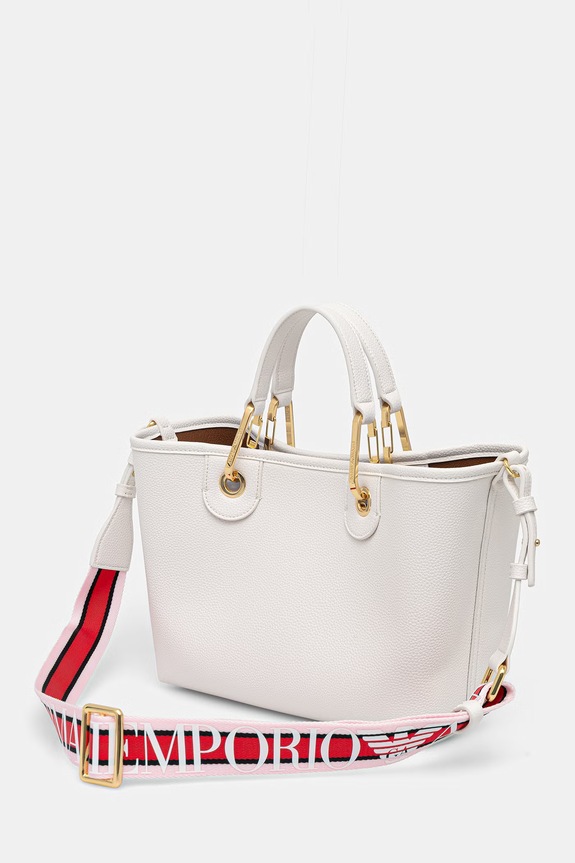 Akcesoria Emporio Armani torebka crossbody damska z imitacji skóry EW000361.AF12103 biały